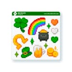 Hoja de pegatinas día de suerte