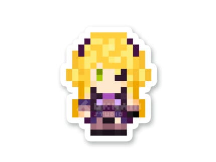 Pegatina Fischl Genshin Impact pixel art