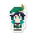 Pegatina Venti Genshin Impact pixel art
