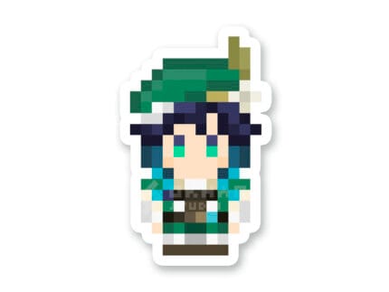 Pegatina Venti Genshin Impact pixel art