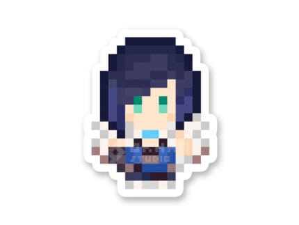 Pegatina Yelan Genshin Impact pixel art