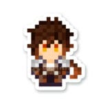 Pegatina Zhongli Genshin Impact pixel art