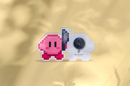 Pin Kirby pixel art - Meme cuchillo