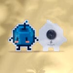 Pin Junimo azul oscuro Stardew Valley pixel art