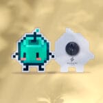 Pin Junimo turquesa Stardew Valley pixel art