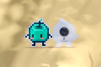 Pin Junimo turquesa Stardew Valley pixel art