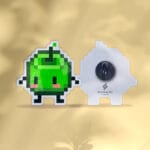 Pin Junimo verde Stardew Valley pixel art