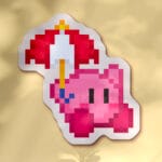 Pegatina Kirby paraguas