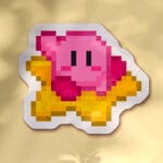 Pegatina Kirby pixel art - estrella