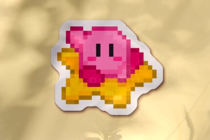 Pegatina Kirby pixel art - estrella