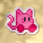 Pegatina Kirby gato
