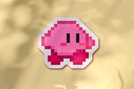 Pegatina Kirby pixel art - andando