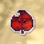 Pegatina Super hoja Mario  pixel art