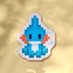 Pegatina Mudkip pixel art
