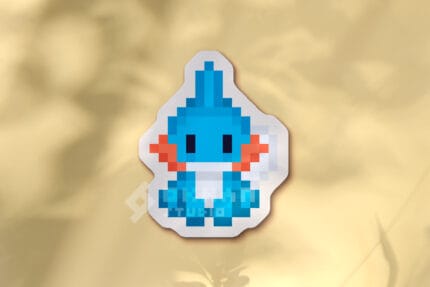 Pegatina Mudkip pixel art