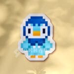 Pegatina Piplup pixel art