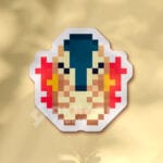 Pegatina Cyndaquil pixel art