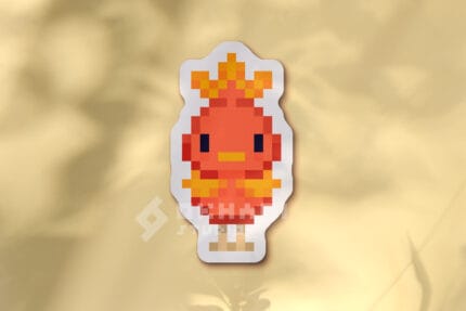 Pegatina Torchic pixel art