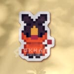 Pegatina Tepig pixel art