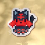 Pegatina Litten pixel art