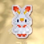 Pegatina Scorbunny pixel art