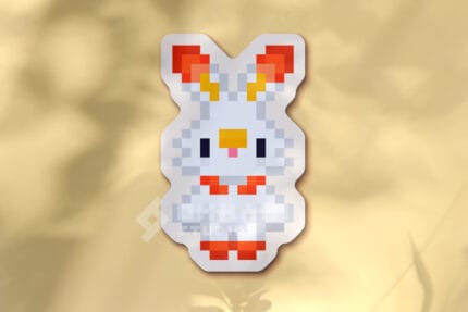 Pegatina Scorbunny pixel art