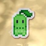 Pegatina Chikorita pixel art