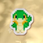 Pegatina Snivy pixel art