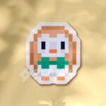 Pegatina Rowlet pixel art