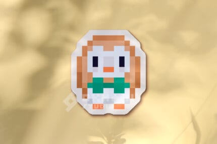 Pegatina Rowlet pixel art