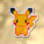 Pegatina Pikachu pixel art
