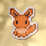 Pegatina Eevee pixel art