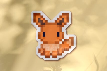 Pegatina Eevee pixel art
