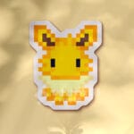 Pegatina Jolteon  pixel art