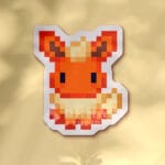 Pegatina Flareon  pixel art