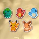 Pack de pegatinas iniciales Pokemon