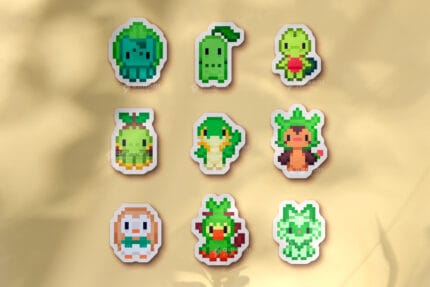 Pack de pegatinas iniciales PokéPixels  #1