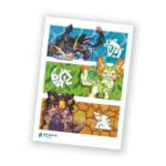 Print pixel art saurios de Natlan