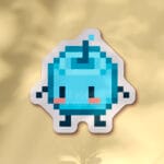 Pegatina Junimo azul claro