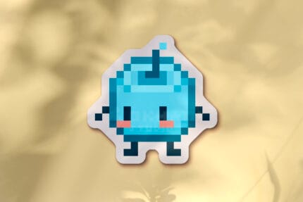 Pegatina Junimo azul claro