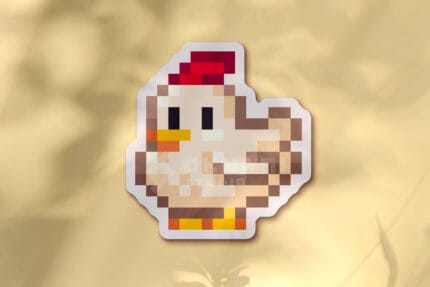 Pegatina gallina blanca