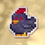 Pegatina gallina del vacío