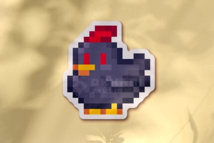 Pegatina gallina del vacío