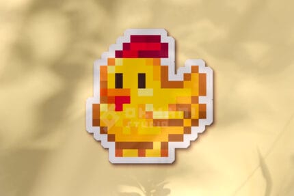 Pegatina gallina dorada