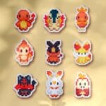 Pack de pegatinas iniciales PokéPixels #3