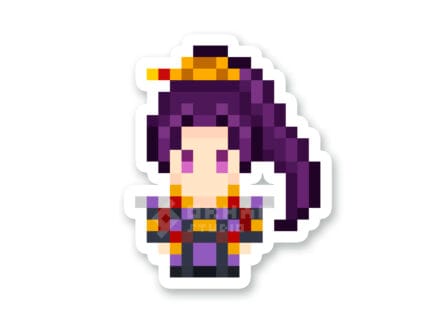 Pegatina Jinshi pixel art Guerrero Imperial