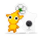 Pin Pikmin pixel art - Amarillo