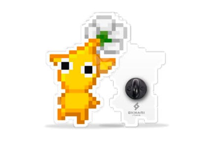 Pin Pikmin pixel art - Amarillo