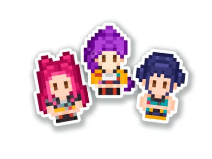 Pegatina Kpop Demon Hunters pixel art