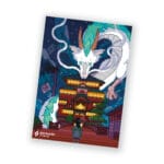 Print chica y dragón pixel art